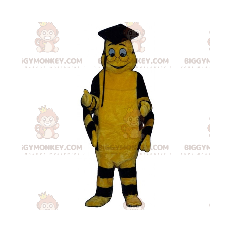 Bee BIGGYMONKEY™ mascottekostuum in afstudeeroutfit -