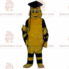 Bee BIGGYMONKEY™ Mascot Costume In Graduation Outfit -