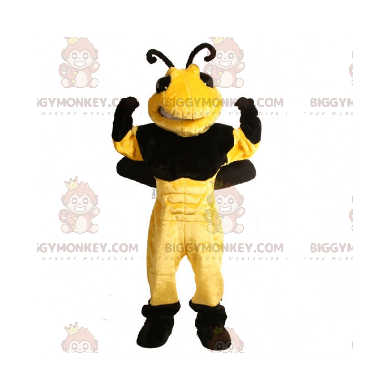 BIGGYMONKEY™ Costume da mascotte Ape gialla e Formato L (175-180 CM)