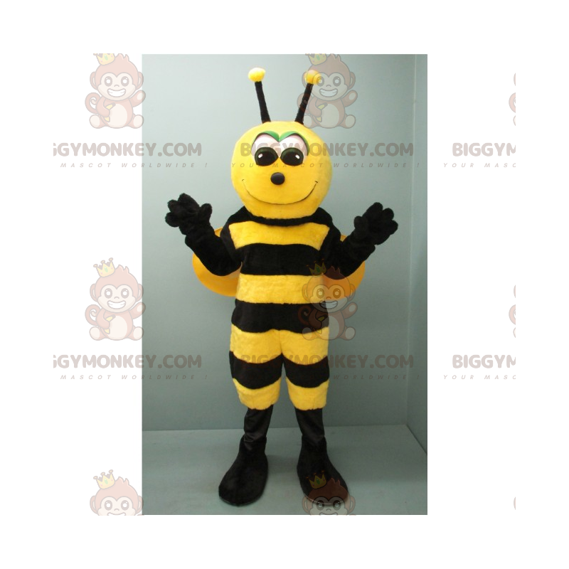 Costume de mascotte BIGGYMONKEY™ d'adorable abeille souriante -