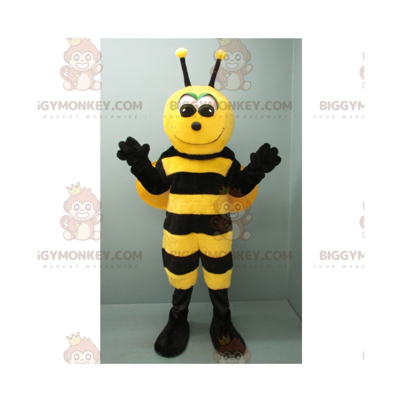 Fantasia de mascote BIGGYMONKEY™ de abelha sorridente e fofa –