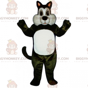 Cute White and Black Cat BIGGYMONKEY™ Mascot Costume -