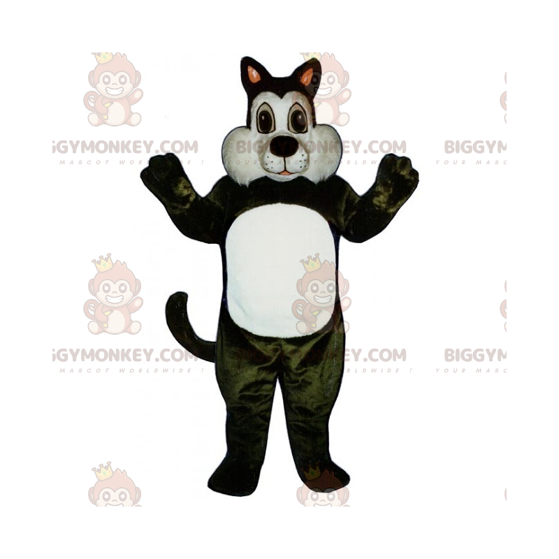 Costume de mascotte BIGGYMONKEY™ d'adorable chat blanc et noir