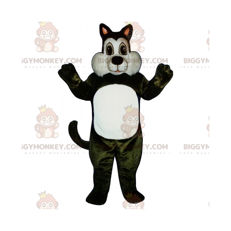 Cute White and Black Cat BIGGYMONKEY™ Mascot Costume –