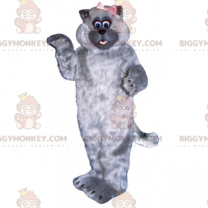 BIGGYMONKEY™ Sødt Kitty-maskotkostume med lille sløjfe -