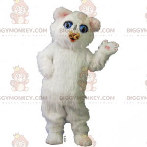 Costume de mascotte BIGGYMONKEY™ d'adorable chaton blanc -