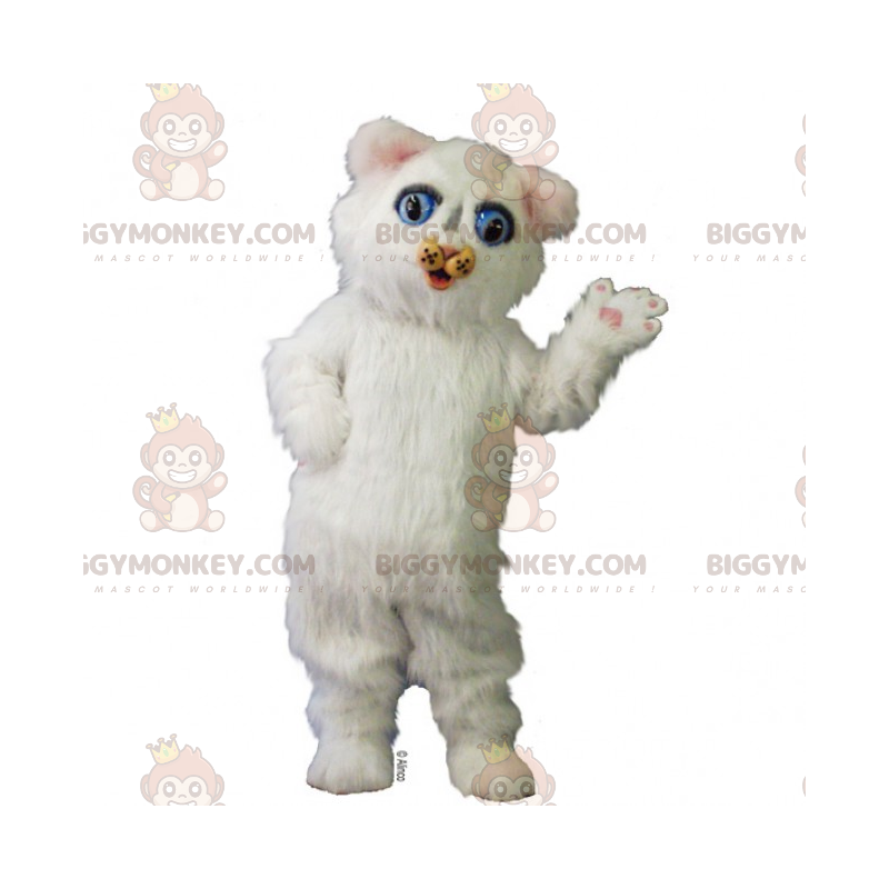 Cute White Kitten BIGGYMONKEY™ Mascot Costume – Biggymonkey.com