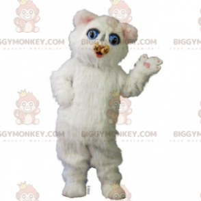 Süßes weißes Kätzchen BIGGYMONKEY™ Maskottchen-Kostüm -