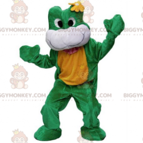 Groen, wit en gele kikker BIGGYMONKEY™ mascottekostuum -