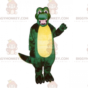 Söt leende krokodil BIGGYMONKEY™ maskotdräkt - BiggyMonkey