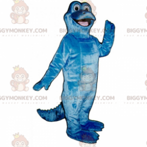 BIGGYMONKEY™ Schattige blauwe dinosaurus met grote glimlach