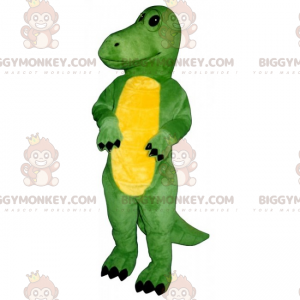 BIGGYMONKEY™ Schattig geel-bellied Dino-mascottekostuum -