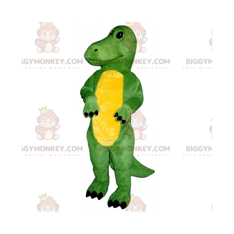 BIGGYMONKEY™ Cute Yellow Bellied Dino Mascot Costume -