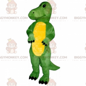 BIGGYMONKEY™ Süßes Dino-Maskottchen-Kostüm mit gelbem Bauch -