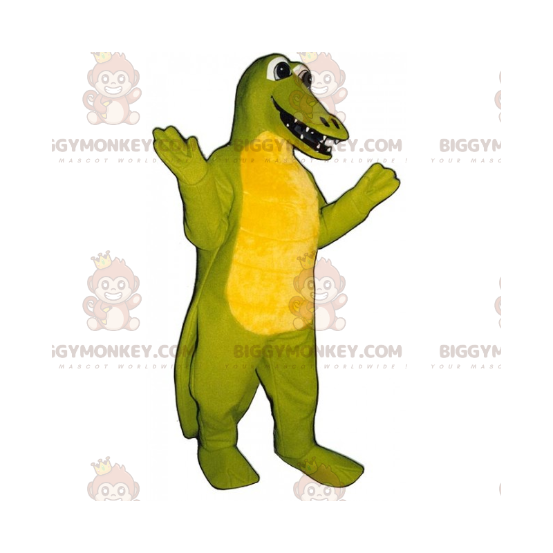 Süß lächelndes Dino BIGGYMONKEY™ Maskottchenkostüm -
