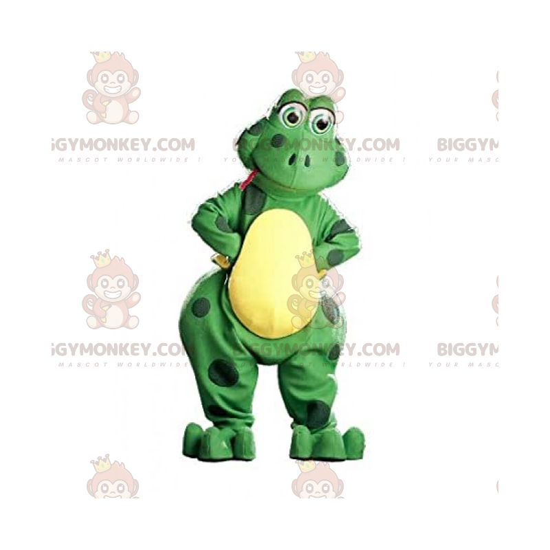 Niedlicher lächelnder Frosch BIGGYMONKEY™ Maskottchen-Kostüm -