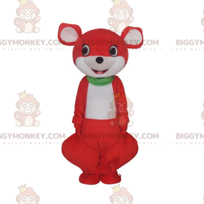 BIGGYMONKEY™ Süßes Rundkopf-Känguru-Maskottchen-Kostüm -