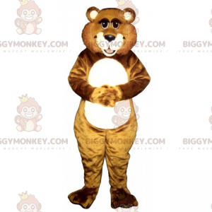 BIGGYMONKEY™ Lindo disfraz de mascota de oso con gran sonrisa -