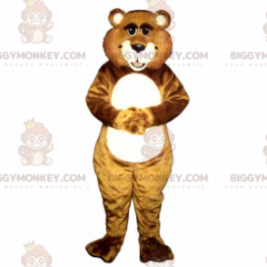 BIGGYMONKEY™ sødt Big Grin Bjørnemaskotkostume - Biggymonkey.com