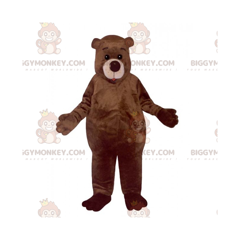 Das liebenswerte Braunbär BIGGYMONKEY™ Maskottchen-Kostüm -