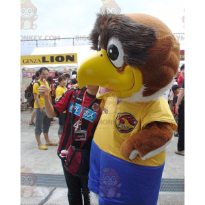 BIGGYMONKEY™ Big Brown og White Bird Sports Eagle Mascot