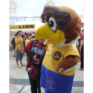 BIGGYMONKEY™ Disfraz de mascota de águila deportiva con pájaro