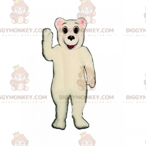 Simpatico costume da mascotte dell'orso polare BIGGYMONKEY™ -
