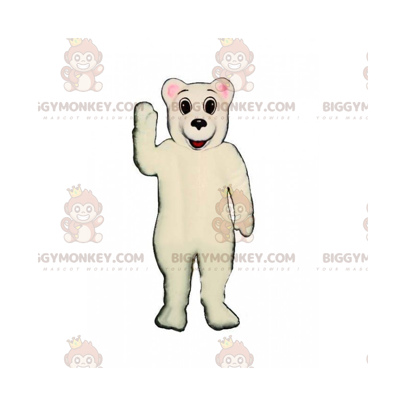 Simpatico costume da mascotte dell'orso polare BIGGYMONKEY™ -