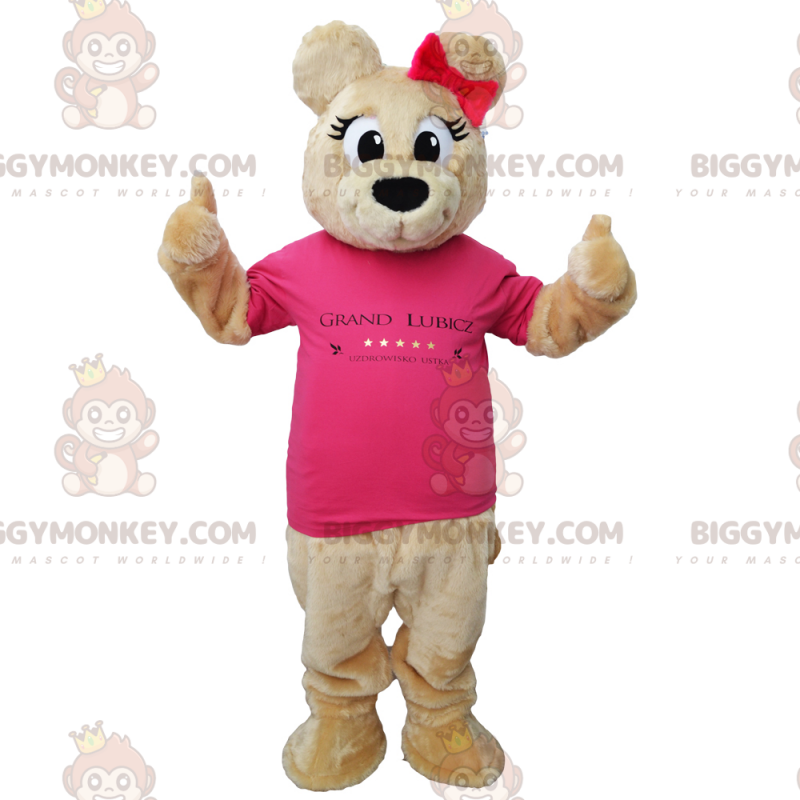 BIGGYMONKEY™ Cute Bear T-paita maskottiasu - Biggymonkey.com