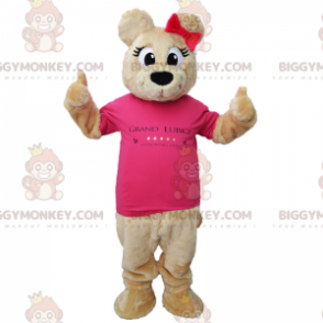 Κοστούμι μασκότ BIGGYMONKEY™ Cute Bear T-shirt - Biggymonkey.com