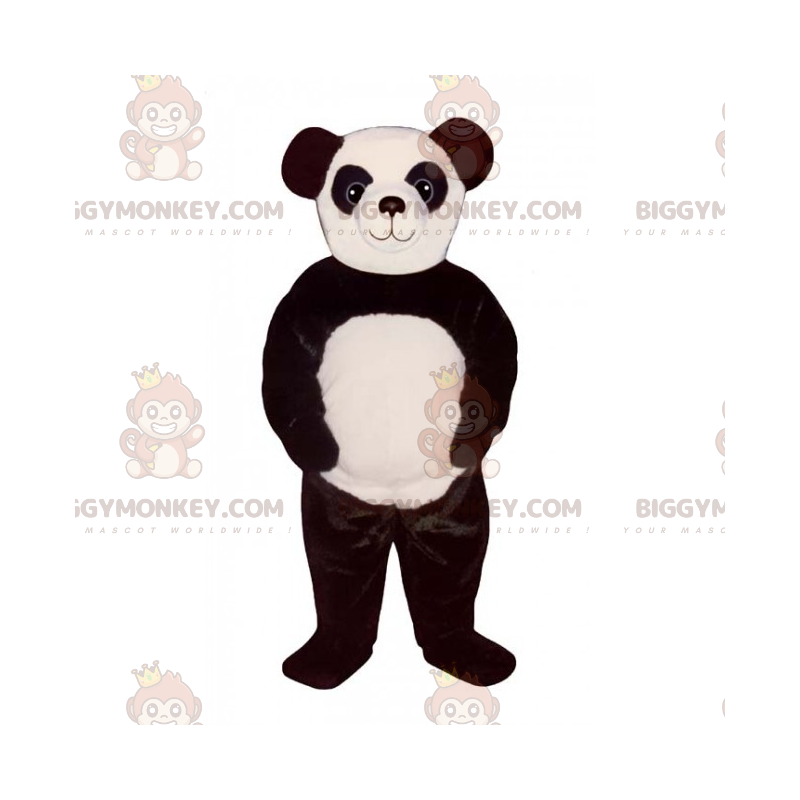 Simpatico costume della mascotte del panda dagli occhi grandi