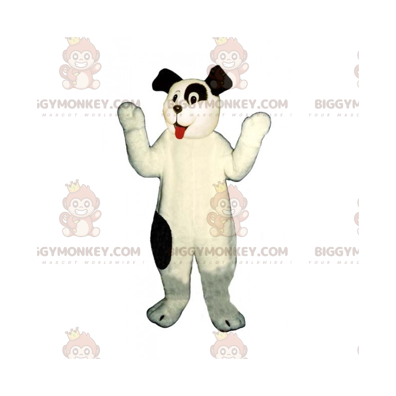 BIGGYMONKEY™ Lindo perrito blanco y disfraz de mascota de ojos