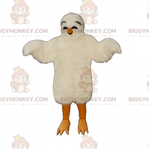Kostým roztomilého bílého kuřátka BIGGYMONKEY™ maskota –