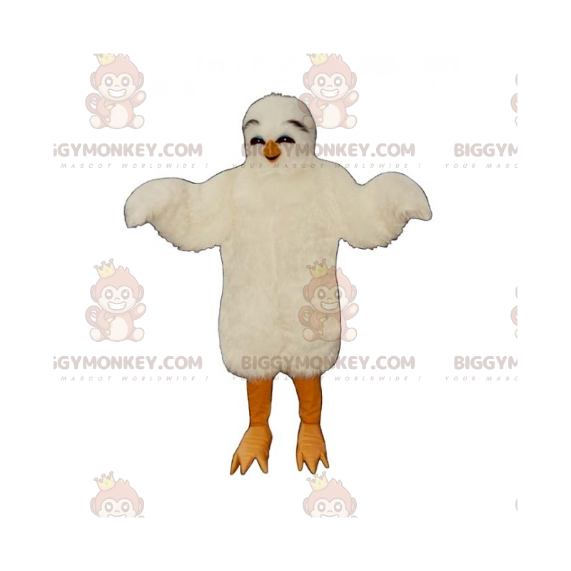 Söpö valkoinen Chick BIGGYMONKEY™ maskottiasu - Biggymonkey.com