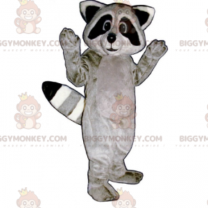 Adorable disfraz de mascota mapache gris BIGGYMONKEY™ -