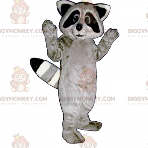 Adorável fantasia de mascote de guaxinim cinza BIGGYMONKEY™ –