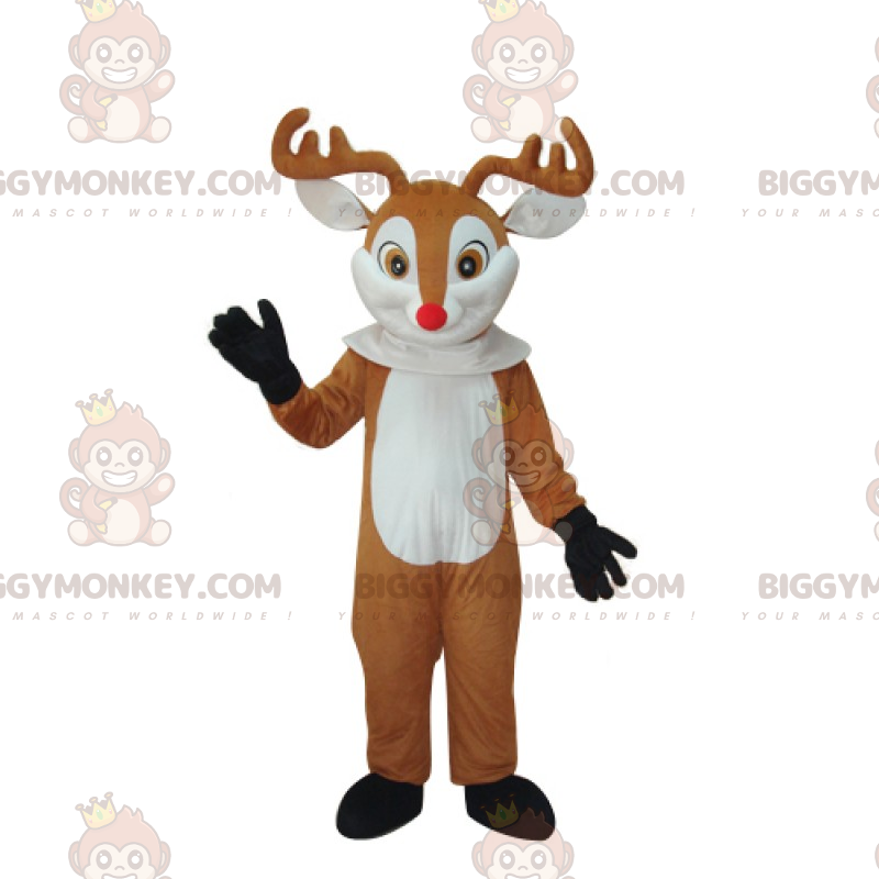 BIGGYMONKEY™ sød rødnæset rensdyrmaskotkostume - Biggymonkey.com