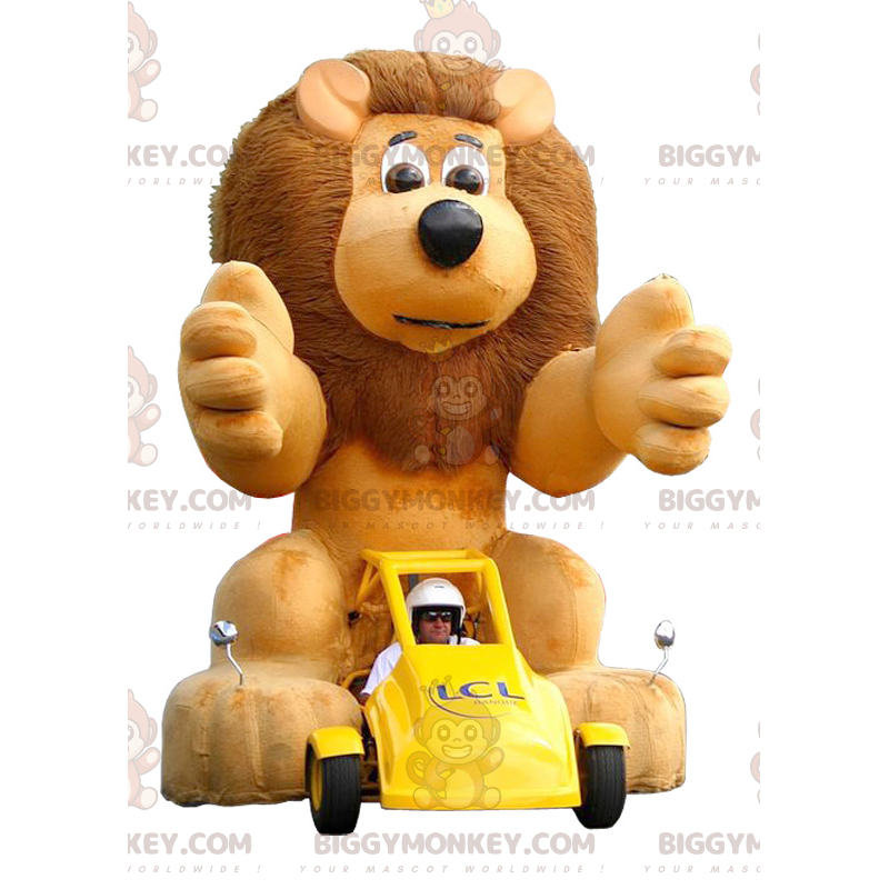 BIGGYMONKEY™ Costume della mascotte del leone dalla criniera