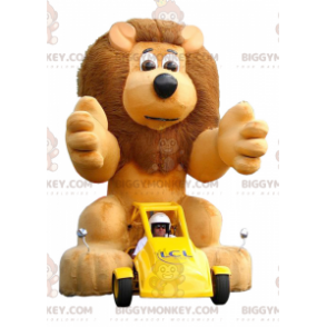 BIGGYMONKEY™ Costume della mascotte del leone dalla criniera