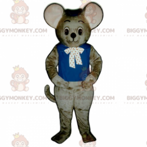 Simpatico costume da mascotte da topo BIGGYMONKEY™ con fiocco -