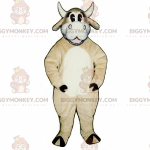 Kostým roztomilá usměvavá kráva BIGGYMONKEY™ maskota –
