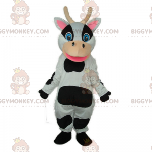 Söpö hymyilevä lehmä BIGGYMONKEY™ maskottiasu - Biggymonkey.com