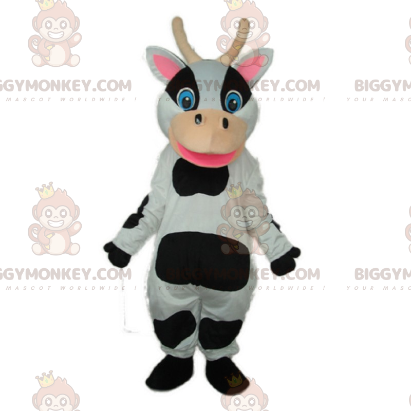 Costume de mascotte BIGGYMONKEY™ d'adorable vachette souriante