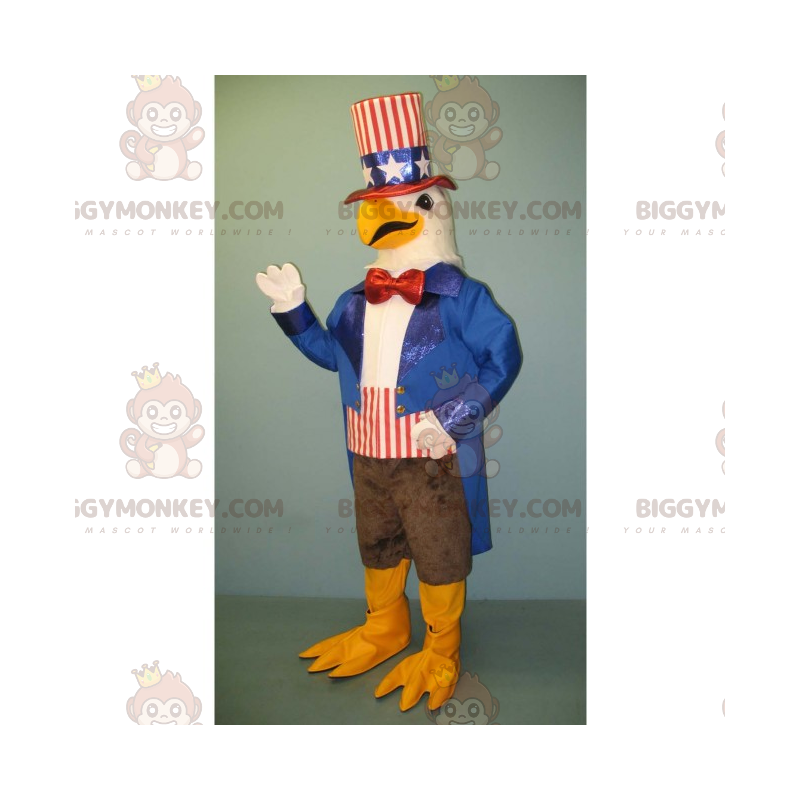 Costume de mascotte BIGGYMONKEY™ d'aigle blanc en tenue