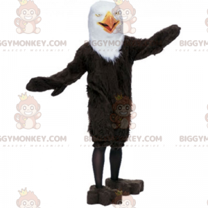 Disfraz de mascota BIGGYMONKEY™ de águila blanca y negra -