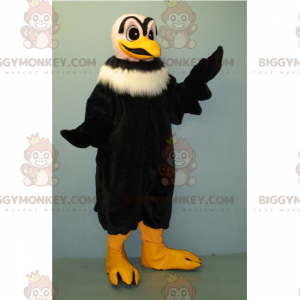 BIGGYMONKEY™ Costume da mascotte avvoltoio nero con colletto