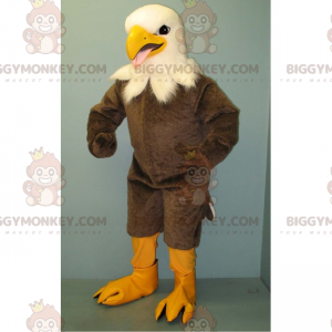 Disfraz de mascota de cabeza blanca águila gris BIGGYMONKEY™ -