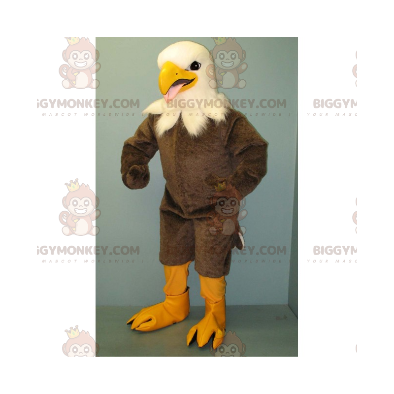 Costume da mascotte BIGGYMONKEY™ Aquila grigia testa bianca -