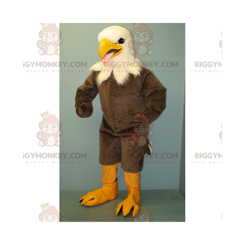 Costume de mascotte BIGGYMONKEY™ d'aigle gris tète blanche -