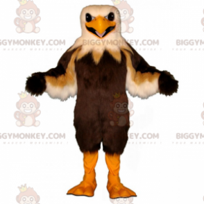 Costume da mascotte BIGGYMONKEY™ dell'aquila marrone e marrone